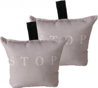 BOLTZE deurstopper - 2x - 2 kilo - oud roze - polyester - 23 x 10 cm - Deurstoppers