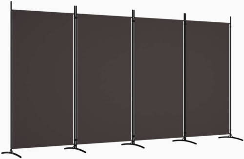 VidaXL Kamerscherm met 4 panelen 346x180 cm stof bruin