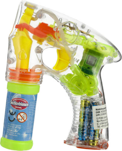 Cepewa Bellenblaas speelgoed pistool - met LED licht - 17 cm - plastic - Bellenblaas