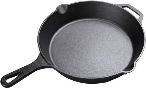 Koock Amsterdam ® Skillet - gietijzer - 25cm - koekenpan - PFAS vrij - geschikt voor alle warmtebronnen