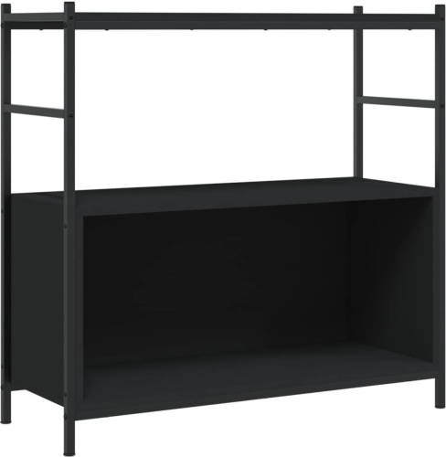 VidaXL Boekenrek 80x30x78,5 cm bewerkt hout en ijzer zwart