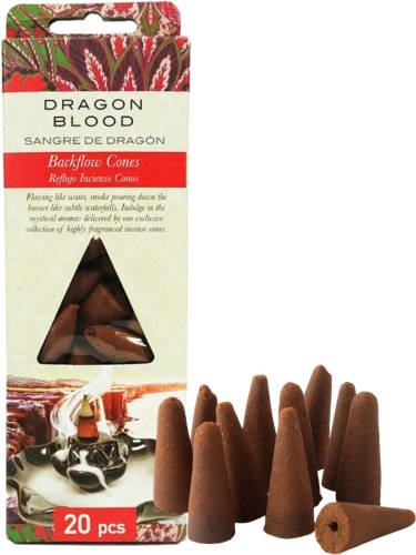 Arowell Backflow Wierookkegels Incense cones 20 stuks - Dragon Blood