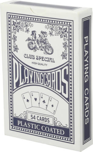 Cepewa Speelkaarten blauw 54 stuks - kaartspel - Poker - 6.5 x 9 cm - Kaartspel