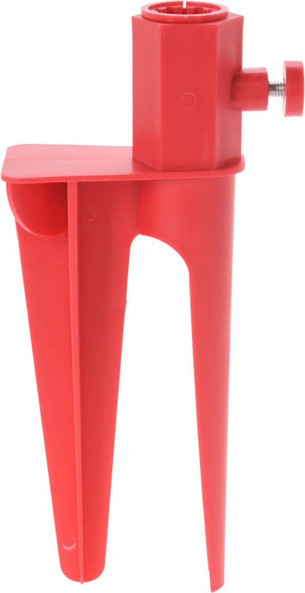 Pro Beach Parasolboor met dubbele spies - rood - kunststof - parasolharing - Parasolvoeten