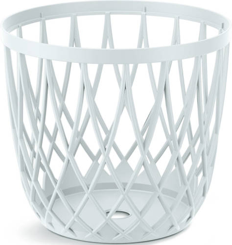 Prosperplast Draadmand/wasmand/opbergmand - van stevig kunststof - wit - D33 x H33 cm - 35 Liter - Opbergmanden