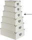 5five Opbergdoos/box - ivoor wit - L36 x B24.5 x H12.5 cm - Stevig karton - Crocobox - Opbergbox