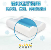Sleep Comfy - Hoofdkussen - Gel Traagschuim Hoofdkussen - Geschikt voor rug, zij-en buikslapers -Anatolia 60x40x14/12 cm
