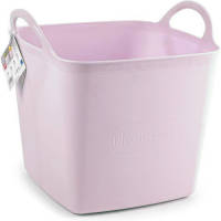 Forte Plastics PlasticForte Kuip/emmer/wasmand - flexibel - roze - 43 liter - vierkant - kunststof - Wasmanden