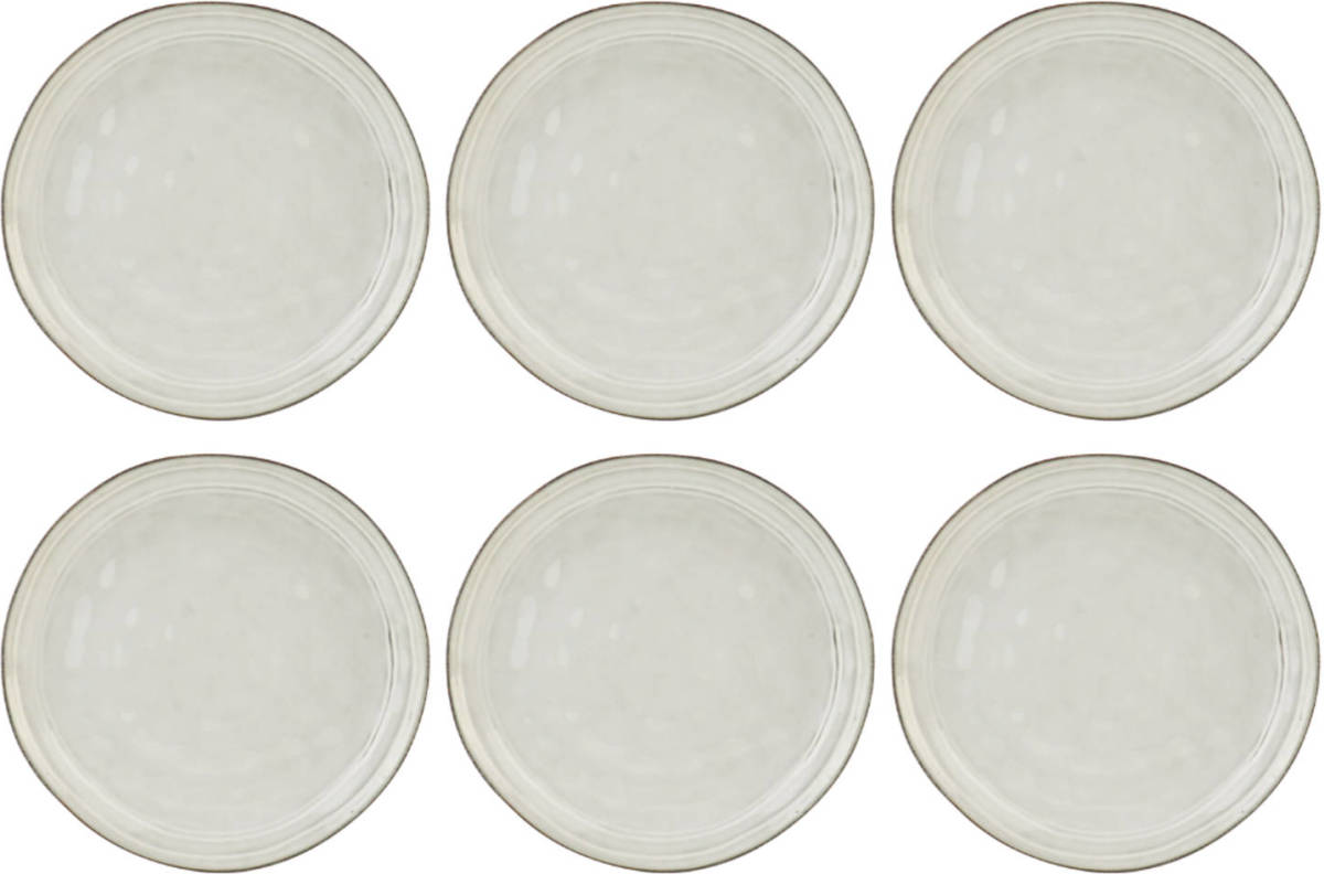 OTIX Dinerborden - Bordenset 6 Persoons - Beige - 26,5cm - Keramiek - LILY
