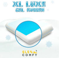 Sleep Comfy - Hoofdkussen - Gel Traagschuim Hoofdkussen - Geschikt voor rug-, zij-en buikslapers - XL Luxe 70x40x12 cm