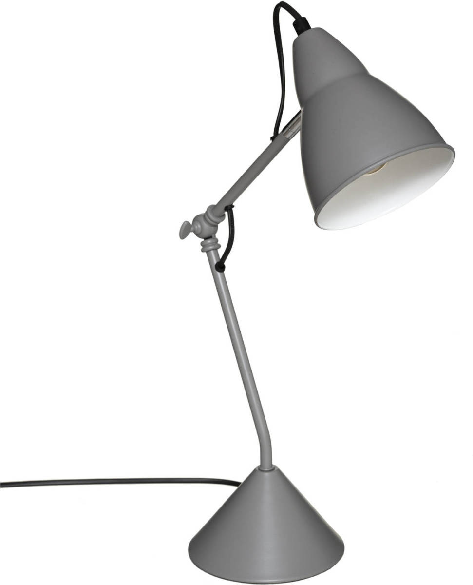 Atmosphera Tafellamp/bureaulampje Design Light Classic - grijs - H62 cm - Bureaulampen