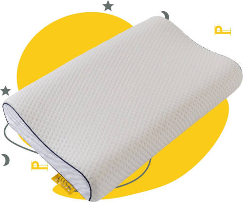 Sleep Comfy - Neksteun Traagschuim Serie - Hoofdkussen - Orthopedisch - Ergonomisch - Anti Nekklachten 60x40x11/9 cm