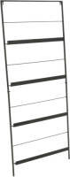 H&S Collection Tijdschriftenrek - zwart - metaal - 150 x 56,5 cm - tijdschriftenrek