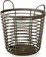 Prosperplast Draadmand/wasmand/opbergmand - van stevig kunststof -A donkerbruin -A D43 x H43 cm - 75 Liter - Opbergmanden