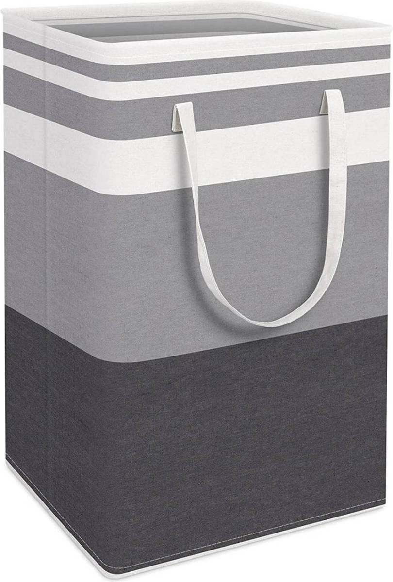 FLOKOO Wasmand met Handvatten Grijs 75 Liter 62x40x30 cm