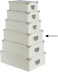 5five Opbergdoos/box - ivoor wit - L40 x B26.5 x H14 cm - Stevig karton - Crocobox - Opbergbox