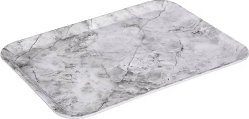 5five Dienblad/serveer tray Marble - Melamine - creme wit - 33 x 43 cm - Dienbladen