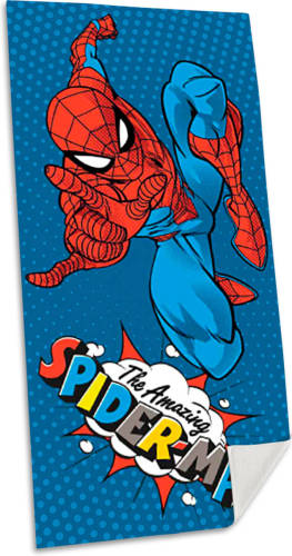 Marvel Spiderman strand/badlaken - 70 x 140 cm - katoen - voor kinderen - Strandlakens
