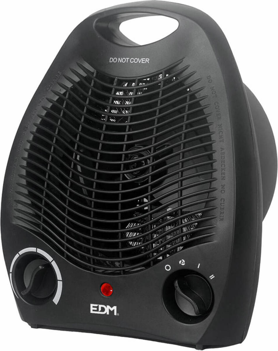 Draagbare elektrische mini-kachel EDM Zwart 1000 - 2000 W