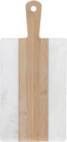 Snijplank DKD Home Decor Wit Natuurlijk Bamboe Marmer Plastic Rechthoekig 38 x 18 x 1 cm