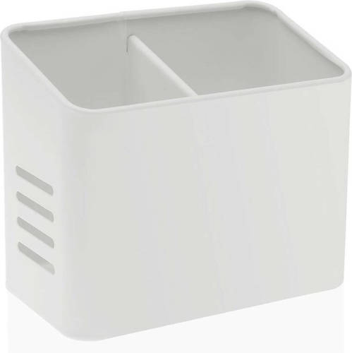 Bestekorganizer Versa Wit 9,5 x 16 x 13,5 cm Metaal Staal