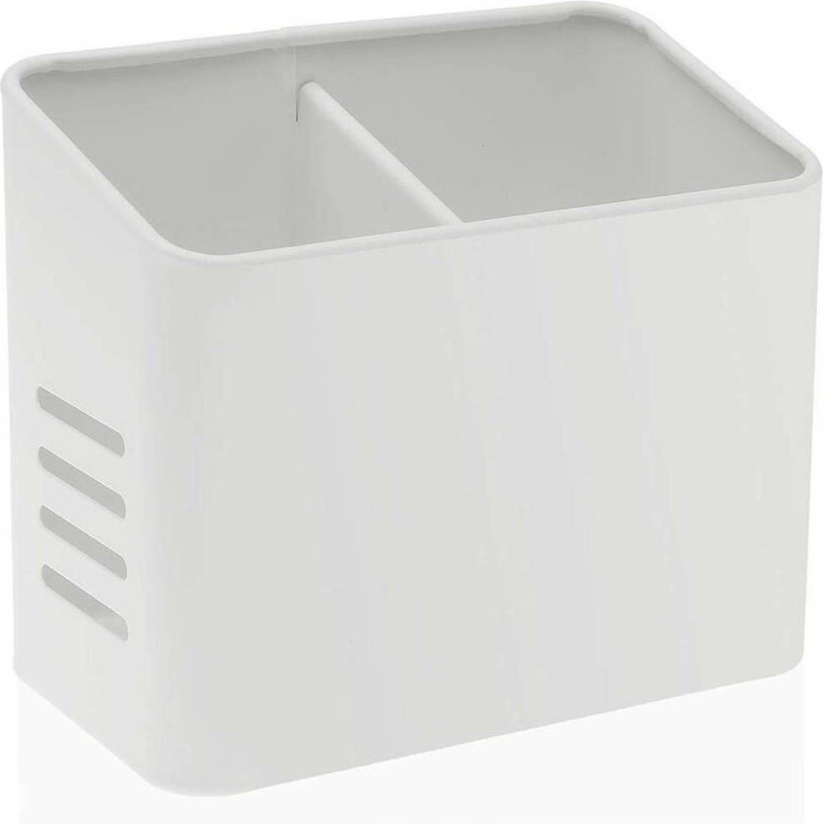 Bestekorganizer Versa Wit 9,5 x 16 x 13,5 cm Metaal Staal