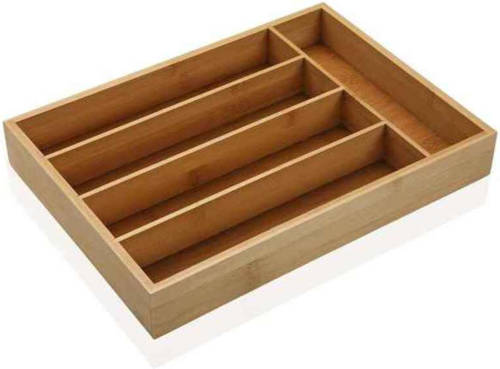 Bestekorganizer Versa Hout Bamboe (25 x 5 x 35 cm)