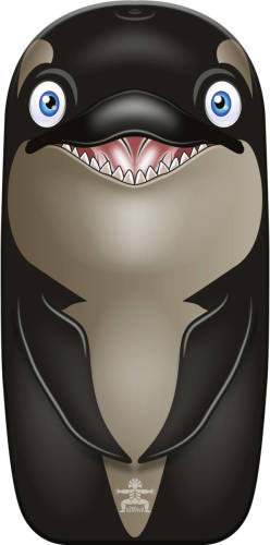Gebro Bodyboard orka - kunststof - zwart/grijs - 82 x 46 cm - Bodyboard