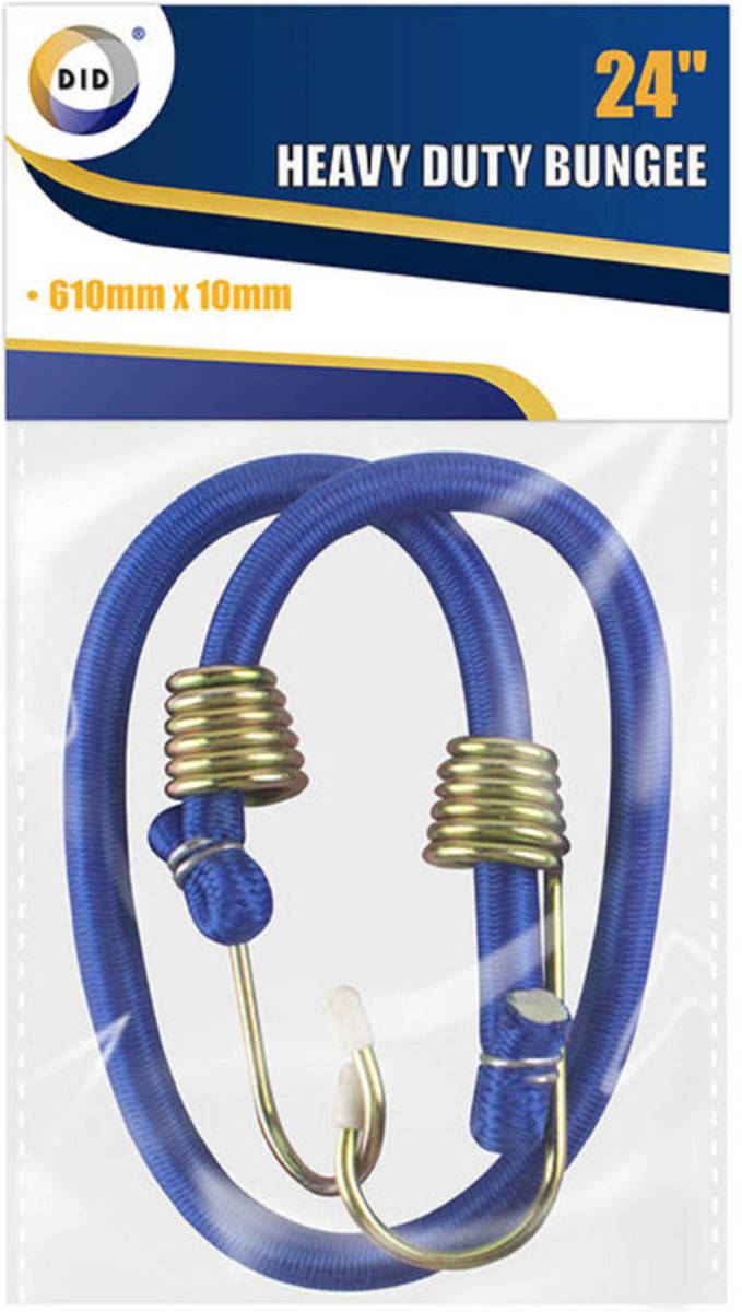 DID Bagagespin/snelbinder - blauw - 61 cm - met spinhaken - spanelastiek - Bagagespinnen