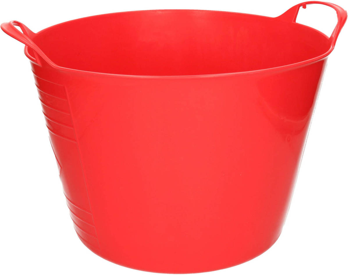 Excellent Houseware Flexibele emmer - rood - 15 liter - kunststof - 35 x 29 cm - Wasmanden