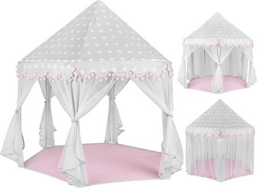 Kruzzel Princess Kasteel Huis Paleis 140 x 70 x 70 cm - Kinder Tent tipi voor binnen en buiten huis