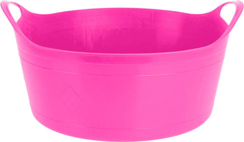 Excellent Houseware Flexibele emmer - roze - 15 liter - kunststof - 39 x 17 cm - Wasmanden
