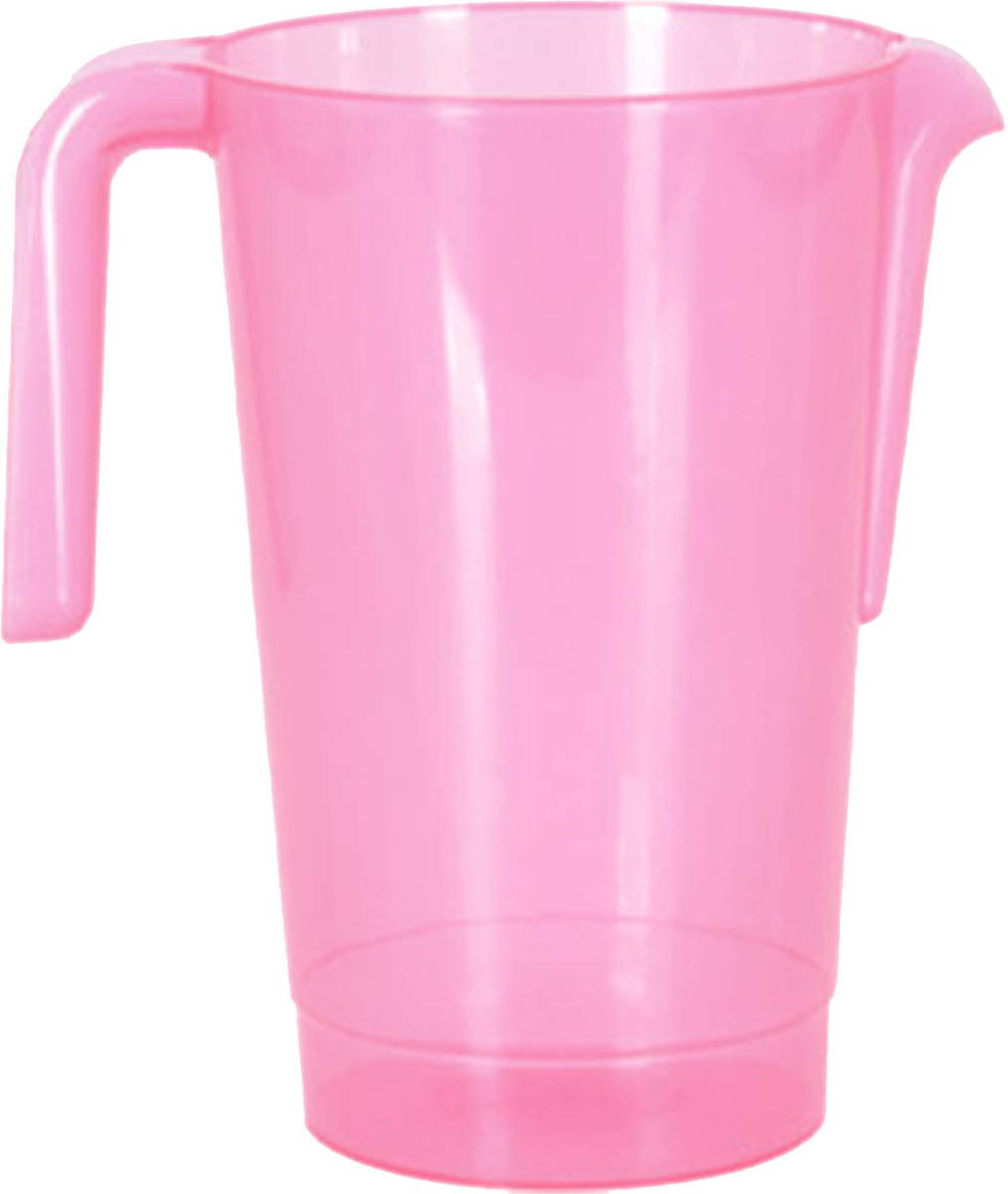 Excellent Houseware Schenkkan/waterkan - roze - 1500 ML - kunststof - 20 x 18 x 20,5 cm - Schenkkannen