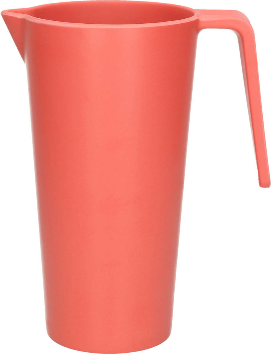 Excellent Houseware Schenkkan/waterkan - rood - 1500 ML - melamine - D10 x H21 cm - Schenkkannen