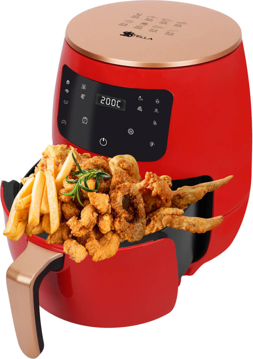 Stella ST-AF5.5LR Smart Digitale Airfryer Rood 5.5L