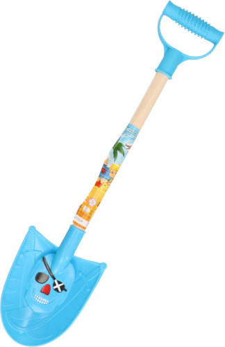 Summerplay Speelgoed piraten schep - voor kinderen - punt - kunststof - blauw - 49 cm - Speelgoedschepjes