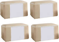 FLOKOO Hoogwaardige Opbergtas voor Kleding 4 Stuks Wit