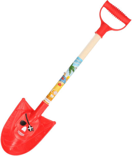 Summerplay Speelgoed piraten schep - voor kinderen - punt - kunststof - rood - 49 cm - Speelgoedschepjes