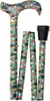 Classic Canes Opvouwbare Wandelstok - Egels - Aluminium - Derby Handvat - Verstelbaar - Lengte 82 - 92 cm