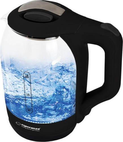 Waterkoker Esperanza EKK025K Zwart Multicolour Glas Plastic 1500 W 1,7 L