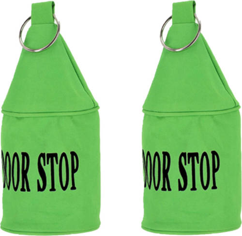 Esschert Design Esschert deurstopper Neon - 2x - 2,5 kg - canvas - groen - 13 x 13 x 28.5 cm - Deurstoppers