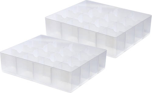 Whitefurze Allstore Organiser voor opslagbox 24L en 36L - 2x stuks - 37 x 31 x 9 cm - Opbergbox