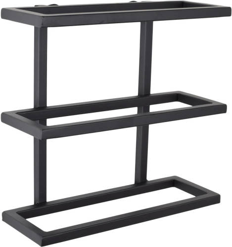Loft42 Pinot Wandwijnrek - 3 flessen - Metaal - Zwart - 26x27x11