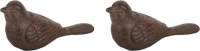 Esschert Design Esschert deurstopper vogel - 2x - 0.45 kg - gietijzer - bruin - 14 x 5 x 7 cm - Deurstoppers