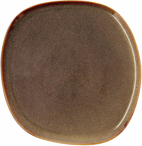 Eetbord Bidasoa Ikonic Bruin Keramisch 26,5 x 25,7 x 1,5 cm (4 Stuks) (Pack 4x)