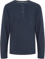 Blend gemêleerde longsleeve donkerblauw