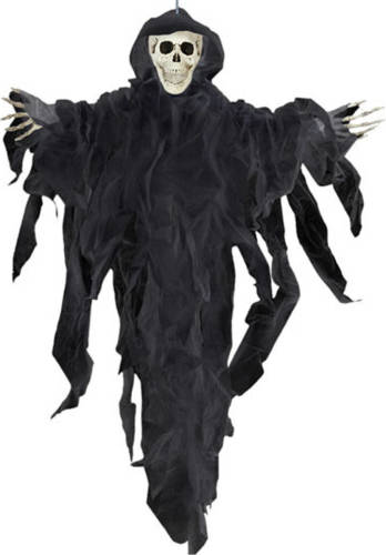 Atosa Halloween/horror thema hang decoratie spook/skelet - enge/griezelige pop - 78 cm - Feestdecoratievoorwerp