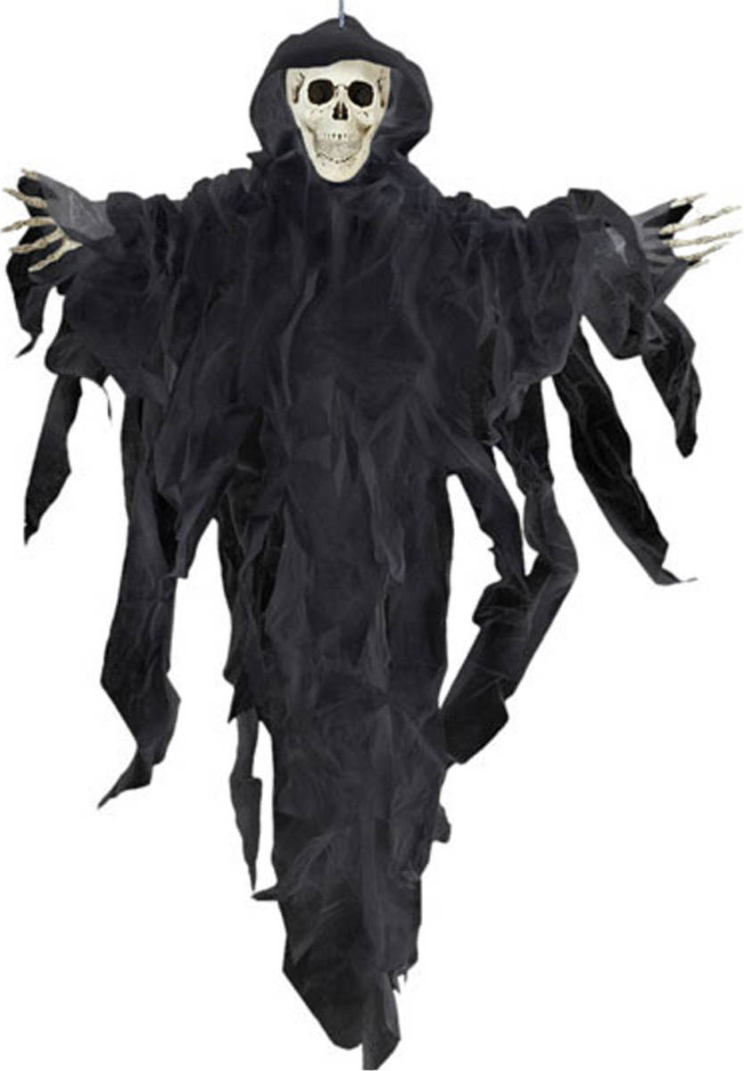 Atosa Halloween/horror thema hang decoratie spook/skelet - enge/griezelige pop - 78 cm - Feestdecoratievoorwerp
