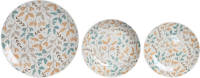 Serviesset DKD Home Decor Multicolour Porselein Gebloemd Cottage 18 Onderdelen 26,5 x 26,5 x 2,6 cm