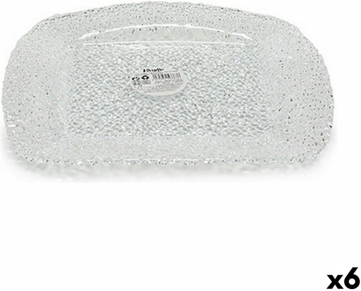 Vivalto Eetbord Glamour Transparant Glas 27 x 2,5 x 27 cm (6 Stuks)